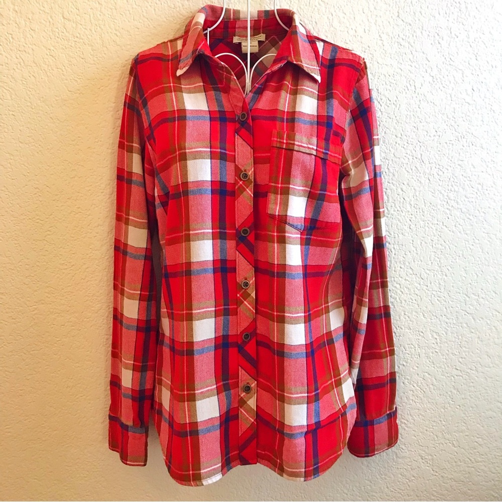 Lucky Brand Red Plaid Flannel - XS